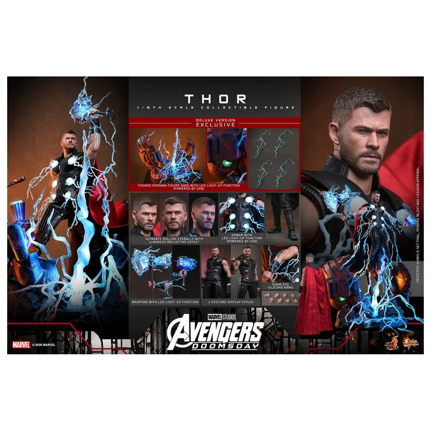 Avengers: Doomsday Movie Masterpiece akčná figúrka 1/6 Thor (Deluxe Version) 32 cm produktová fotografia