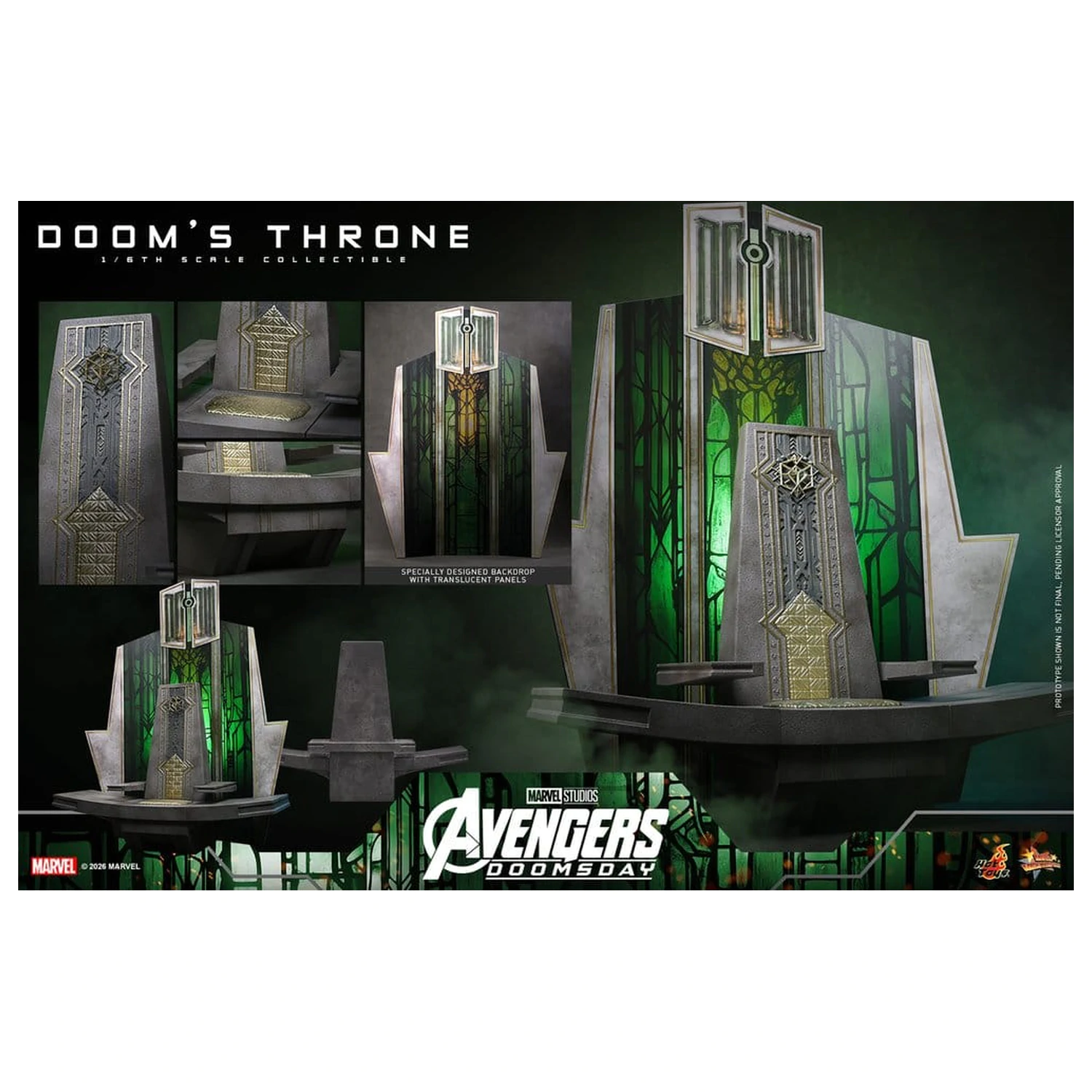 Avengers: Doomsday Movie Masterpiece Akčná figúrka Príslušenstvo 1/6 Doom's Throne 33 cm produktová fotografia