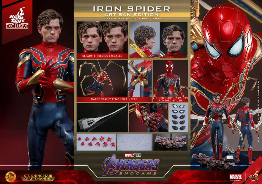 Avengers: Endgame Movie Masterpiece Akčná figúrka 1/6 Iron Spider Artisan Edition 28 cm produktová fotografia