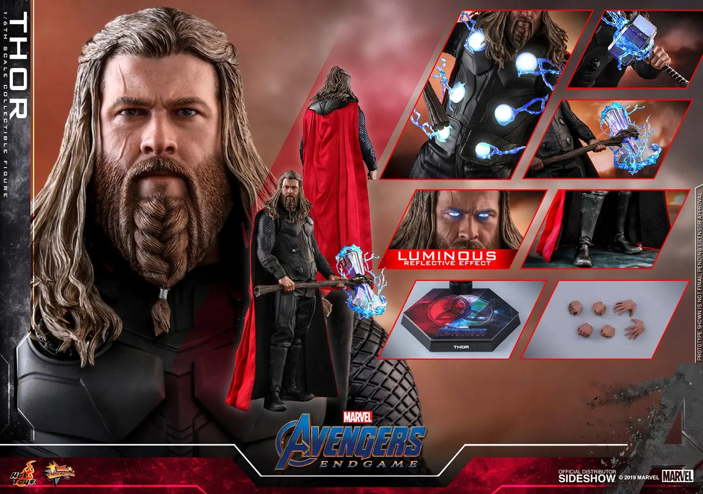 Avengers: Endgame Movie Masterpiece akčná figúrka 1/6 Thor 32 cm produktová fotografia