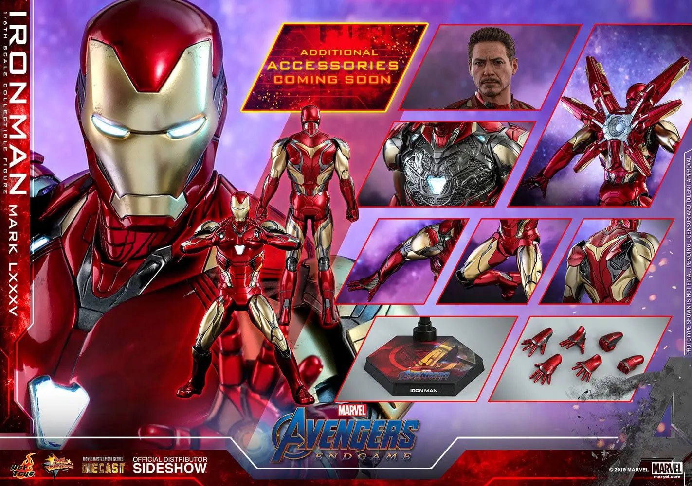 Avengers: Endgame Movie Masterpiece Series Diecast Akčná figúrka 1/6 Iron Man Mark LXXXV 32 cm termékfotó