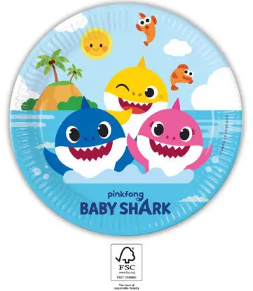 Baby Shark Next Generation papierové taniere 8 ks 23 cm FSC produktová fotografia