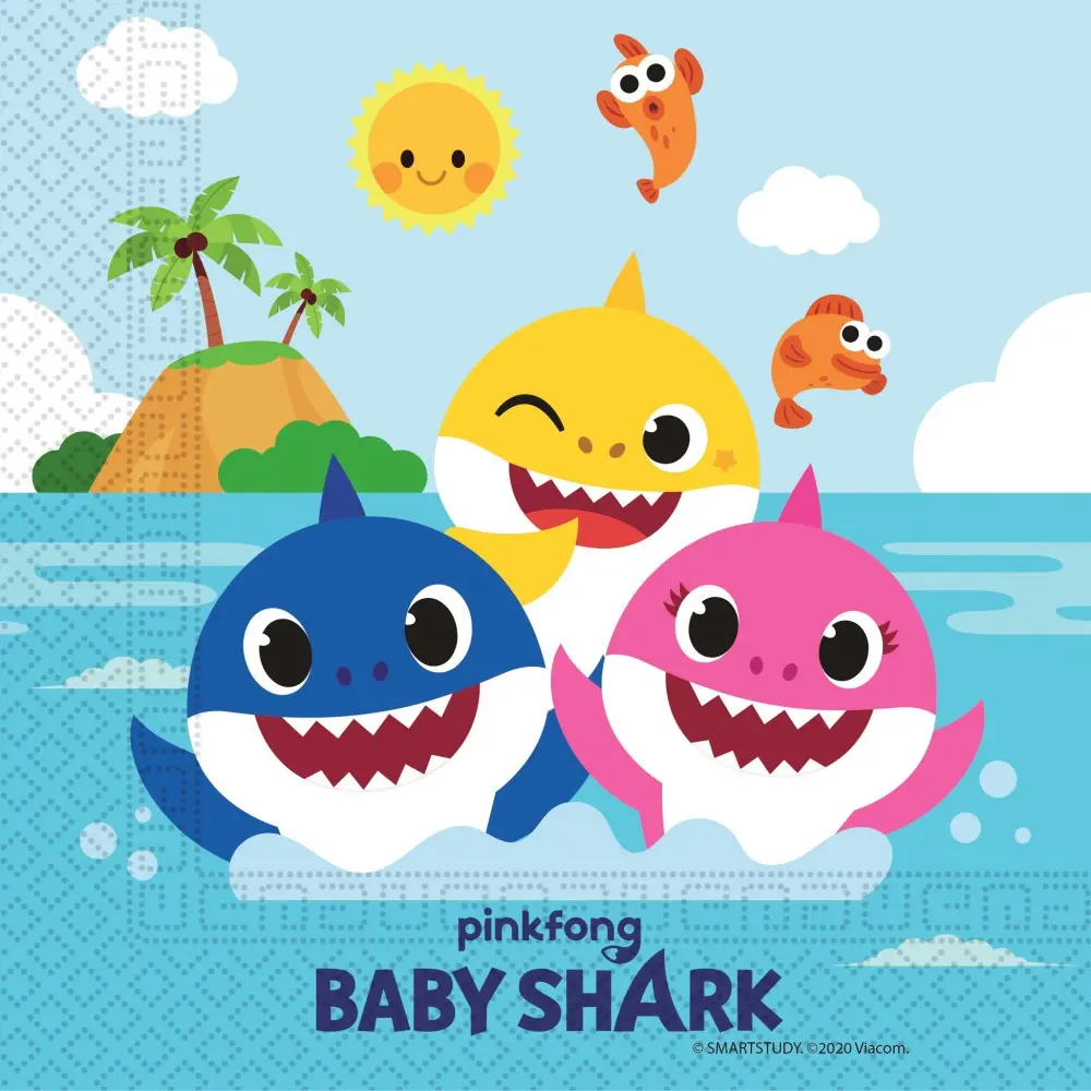 Baby Shark servítky 20 ks produktová fotografia