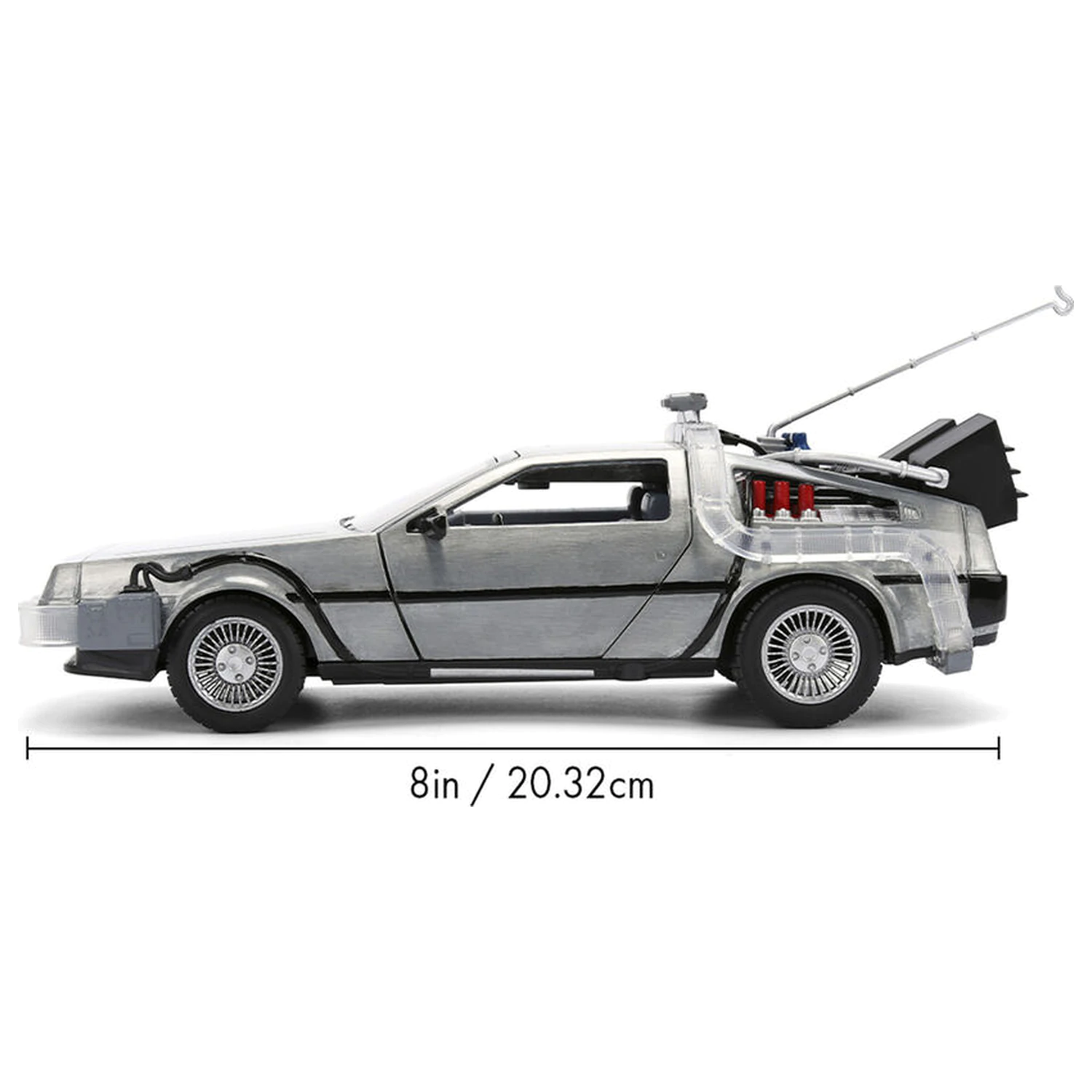 Back to the Future 40th Anniversary Time Machine Hollywood Rides DeLorean replika produktová fotografia