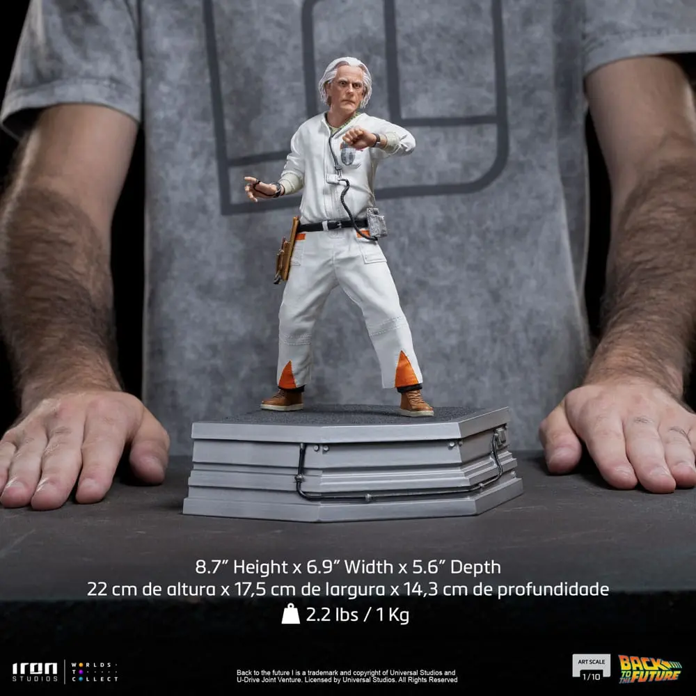 Back to the Future Art Scale Socha 1/10 Doc Brown 22 cm produktová fotografia