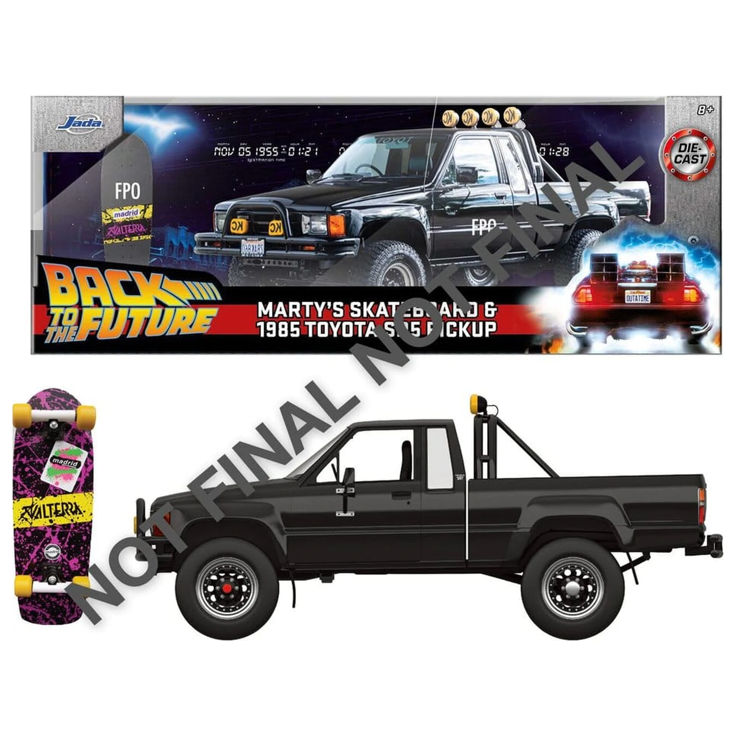 Back to the Future Diecast vozidlo 1:24 Marty's Skateboard 1985 Toyota produktová fotografia