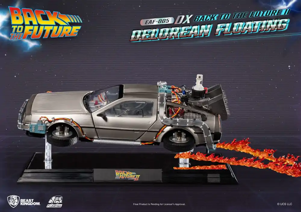 Back to the Future Egg Attack vznášajúca sa soška Back to the Future II DeLorean Deluxe Version 20 cm termékfotó