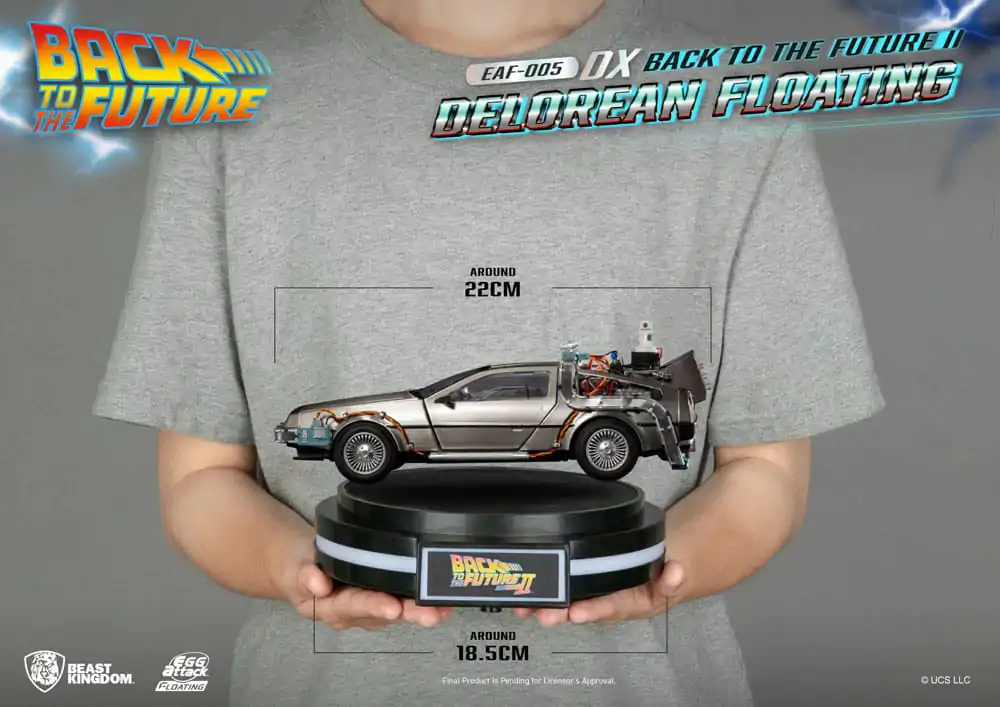 Back to the Future Egg Attack vznášajúca sa soška Back to the Future II DeLorean Deluxe Version 20 cm termékfotó