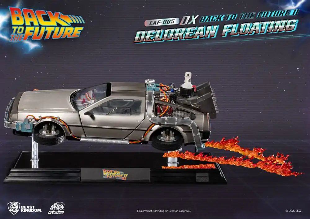 Back to the Future Egg Attack vznášajúca sa soška Back to the Future II DeLorean Deluxe Version 20 cm termékfotó