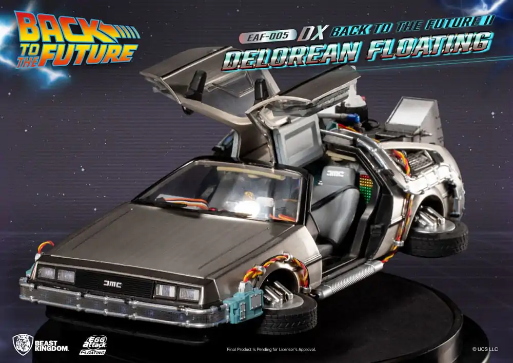 Back to the Future Egg Attack vznášajúca sa soška Back to the Future II DeLorean Deluxe Version 20 cm termékfotó