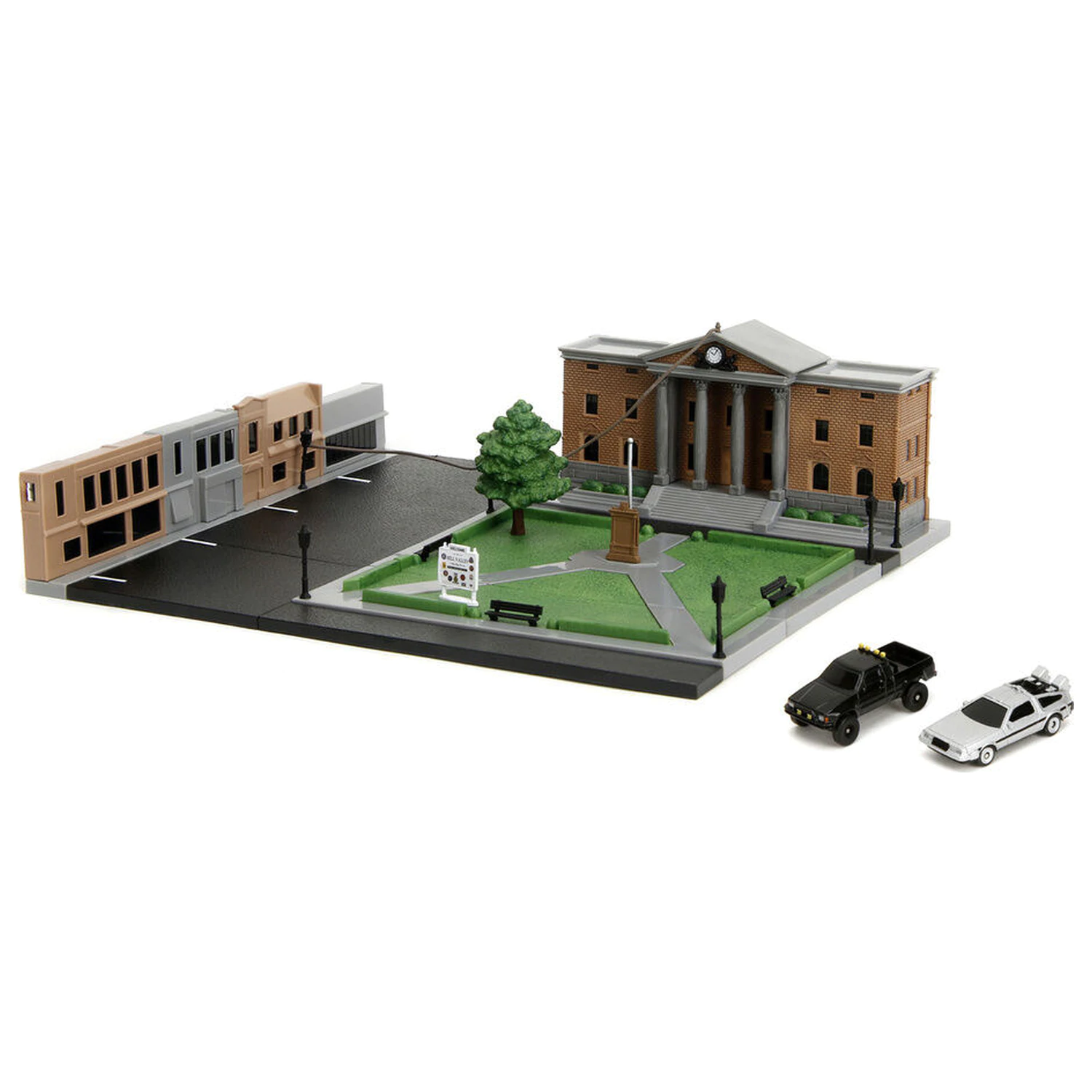 Back To The Future Hill Valley Court Square replika diorama produktová fotografia