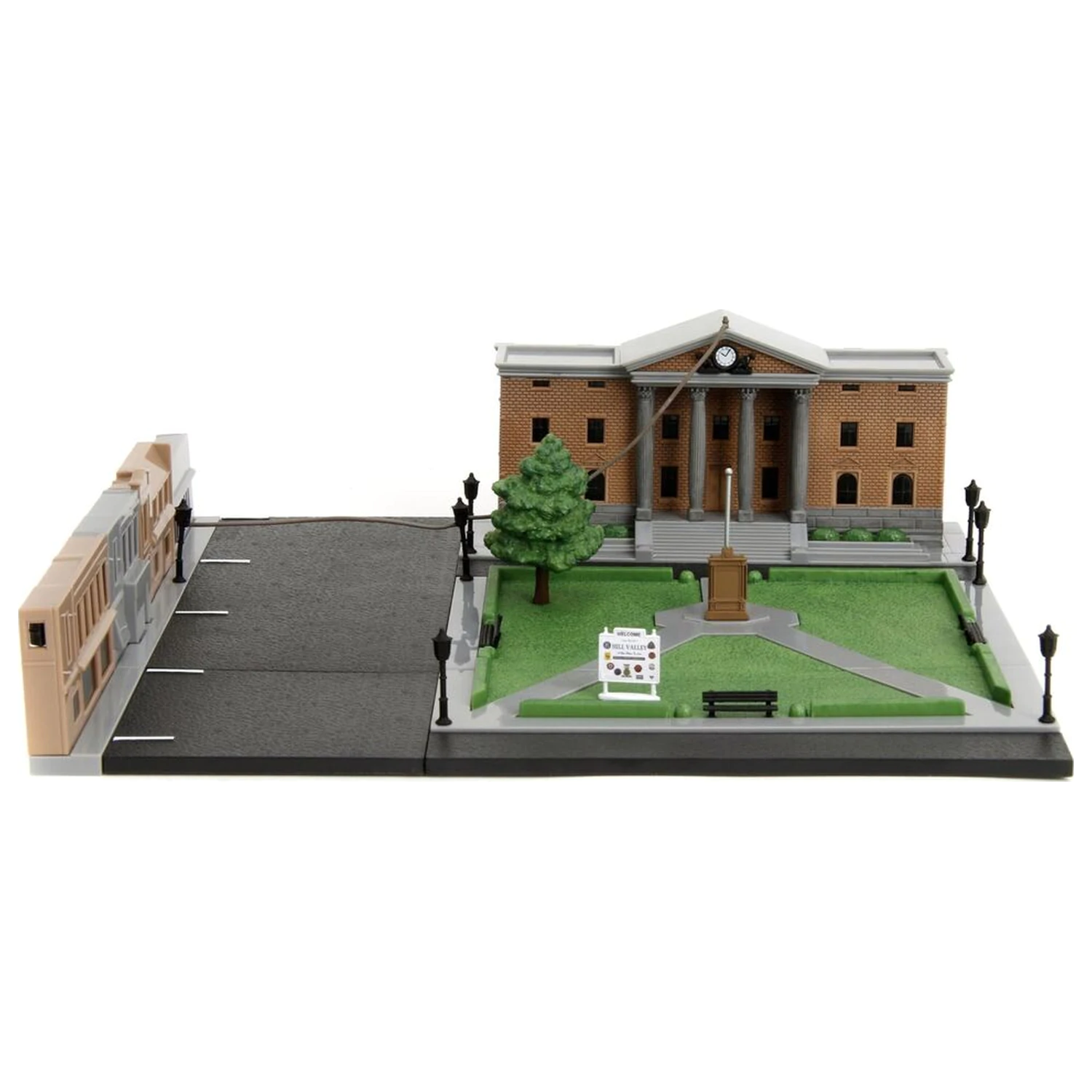 Back To The Future Hill Valley Courthouse Square dioráma replika produktová fotografia