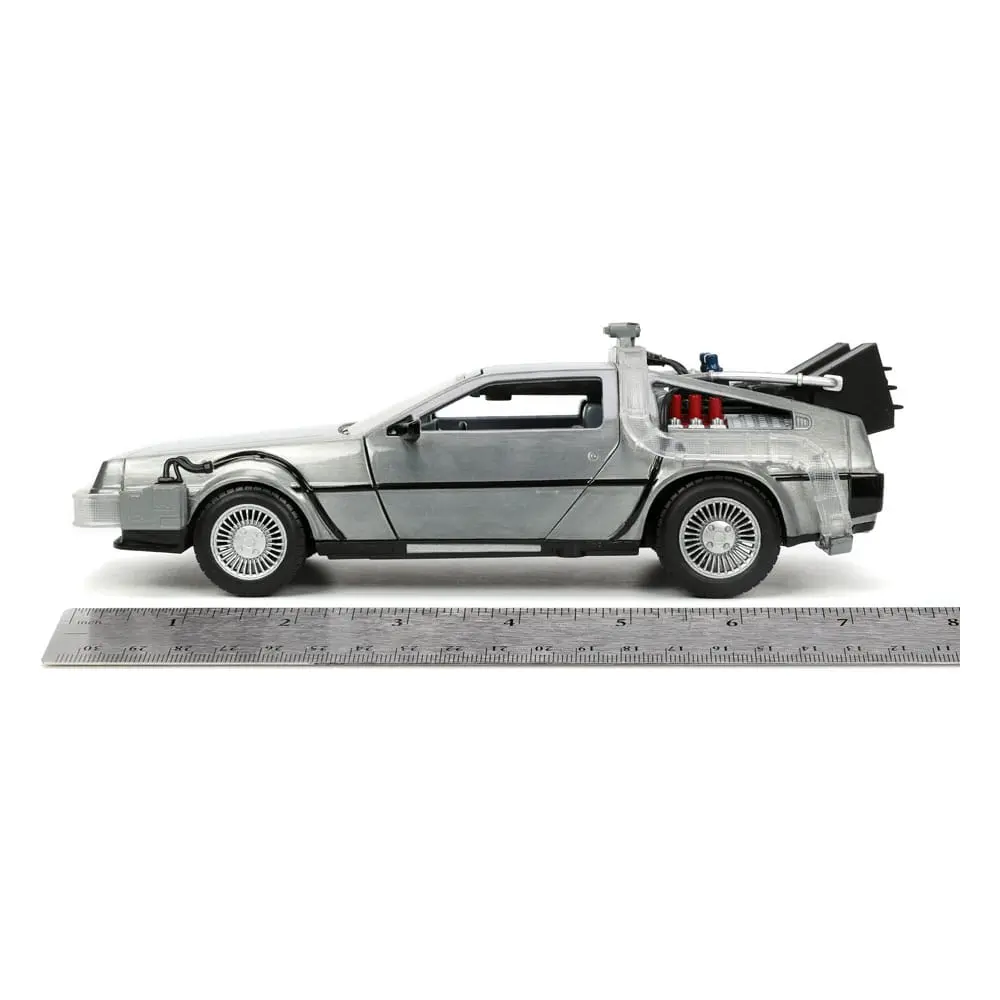 Back to the Future Hollywood Rides Die-cast model 1/24 Back to the Future 1 Time Machine termékfotó