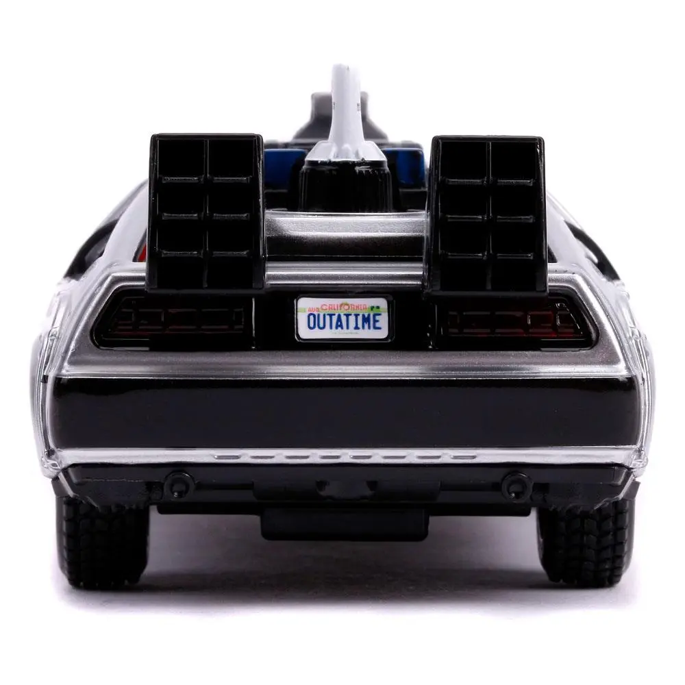 Back to the Future II Hollywood Rides Diecast Model 1:32 DeLorean Time Machine termékfotó