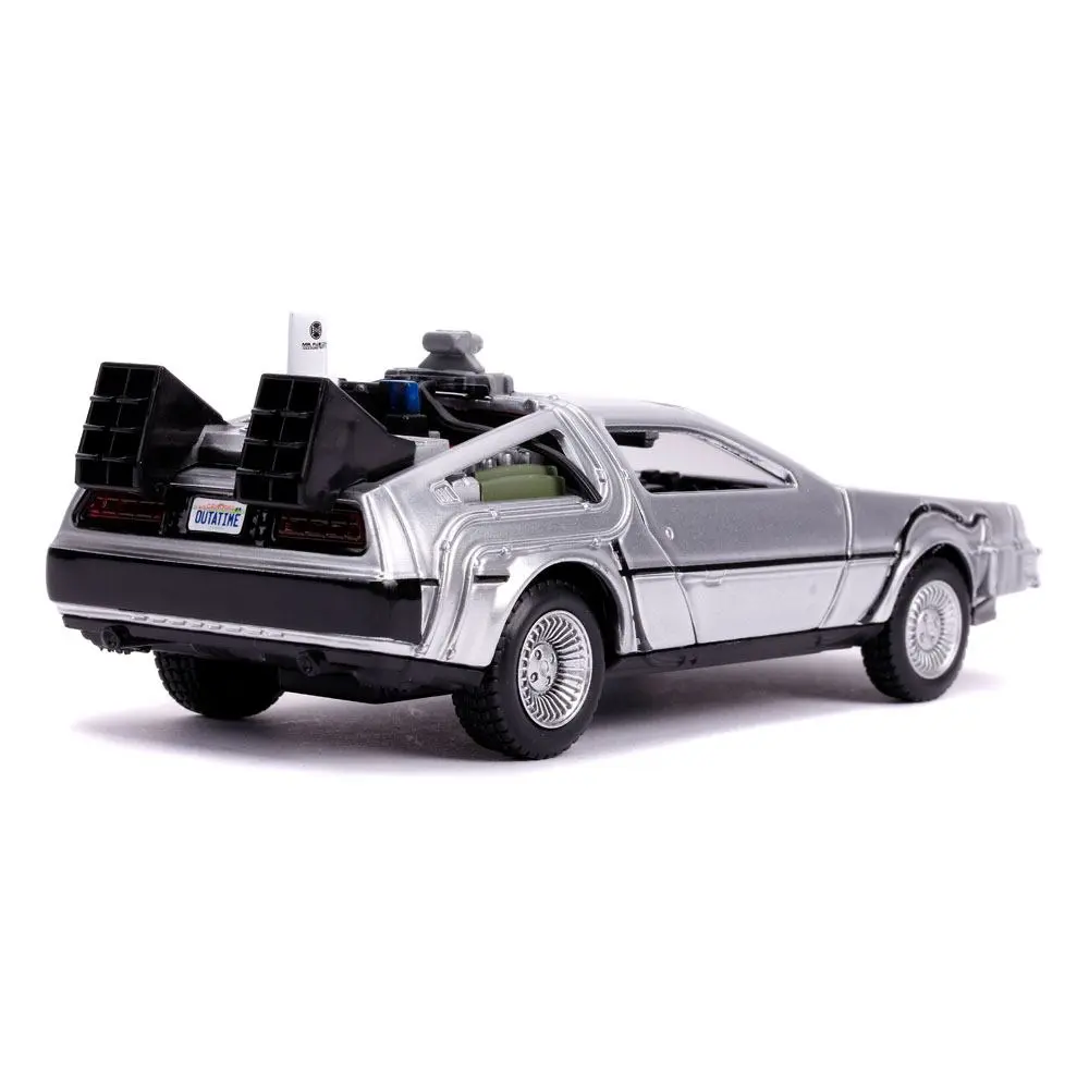 Back to the Future II Hollywood Rides Diecast Model 1:32 DeLorean Time Machine termékfotó