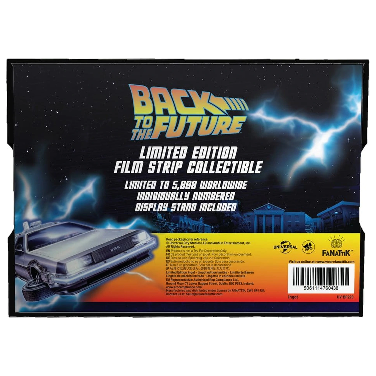 Back to the Future Ingot Metal Film Strip Zberateľská limitovaná edícia produktová fotografia