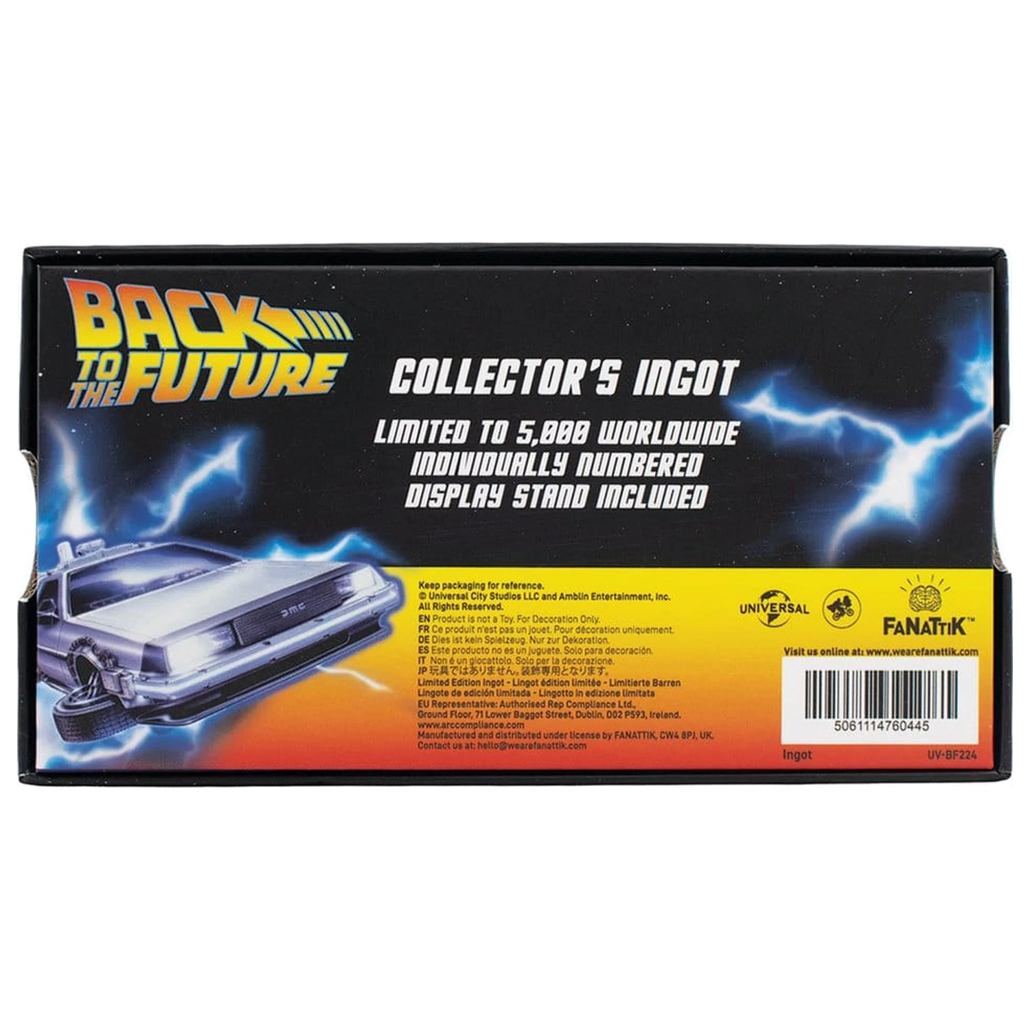 Back to the Future ingota vo vitrážovom štýle, limitovaná edícia produktová fotografia