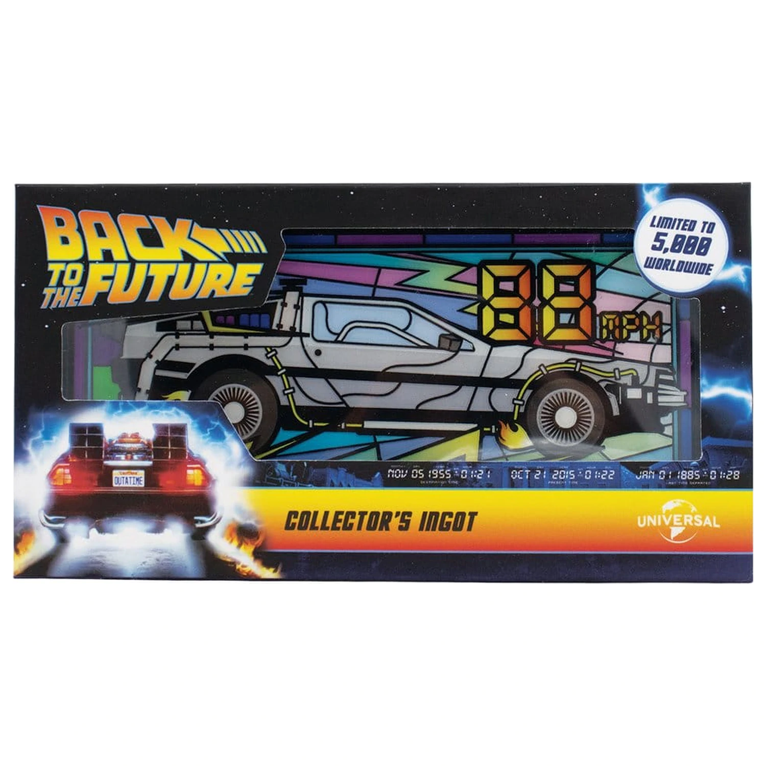 Back to the Future ingota vo vitrážovom štýle, limitovaná edícia produktová fotografia