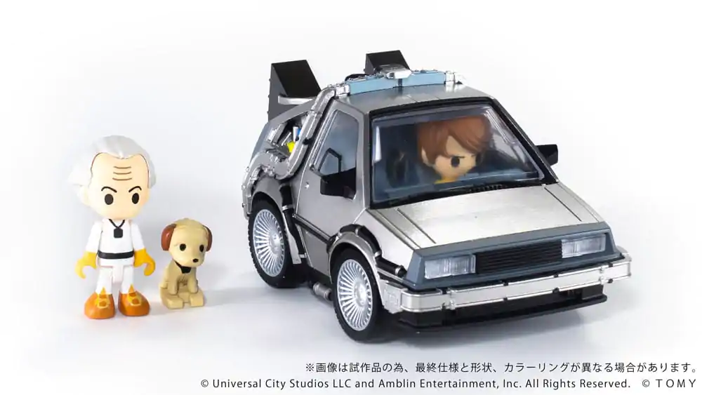 Back to the Future Q-Village Vozidlá s minifigúrkami Time Machine Deluxe Sada 9 cm produktová fotografia