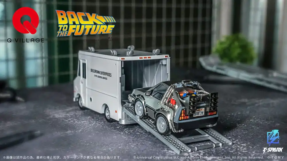 Back to the Future Q-Village Vozidlá s minifigúrkami Time Machine Deluxe Sada 9 cm produktová fotografia