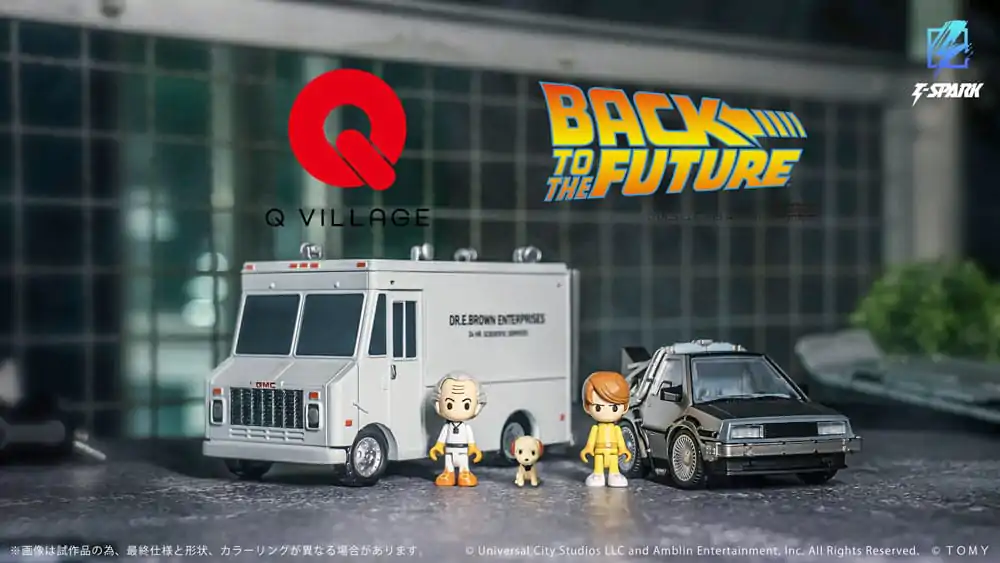 Back to the Future Q-Village Vozidlá s minifigúrkami Time Machine Deluxe Sada 9 cm produktová fotografia