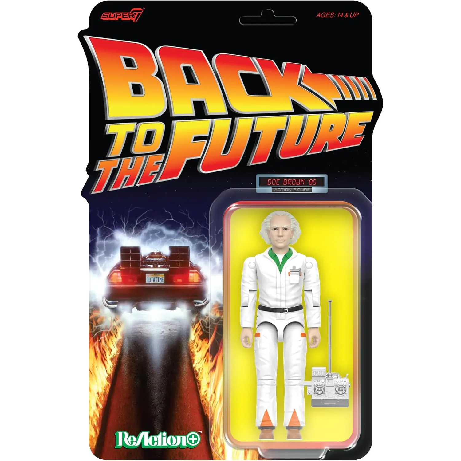 Back To The Future ReAction+ akčná figúrka vlna 01 Doc Brown '85 produktová fotografia