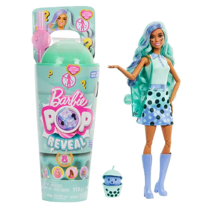 Barbie Bubble Tea Green Tea Pop Reveal bábika termékfotó