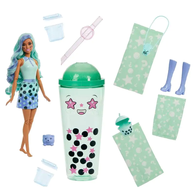 Barbie Bubble Tea Green Tea Pop Reveal bábika termékfotó