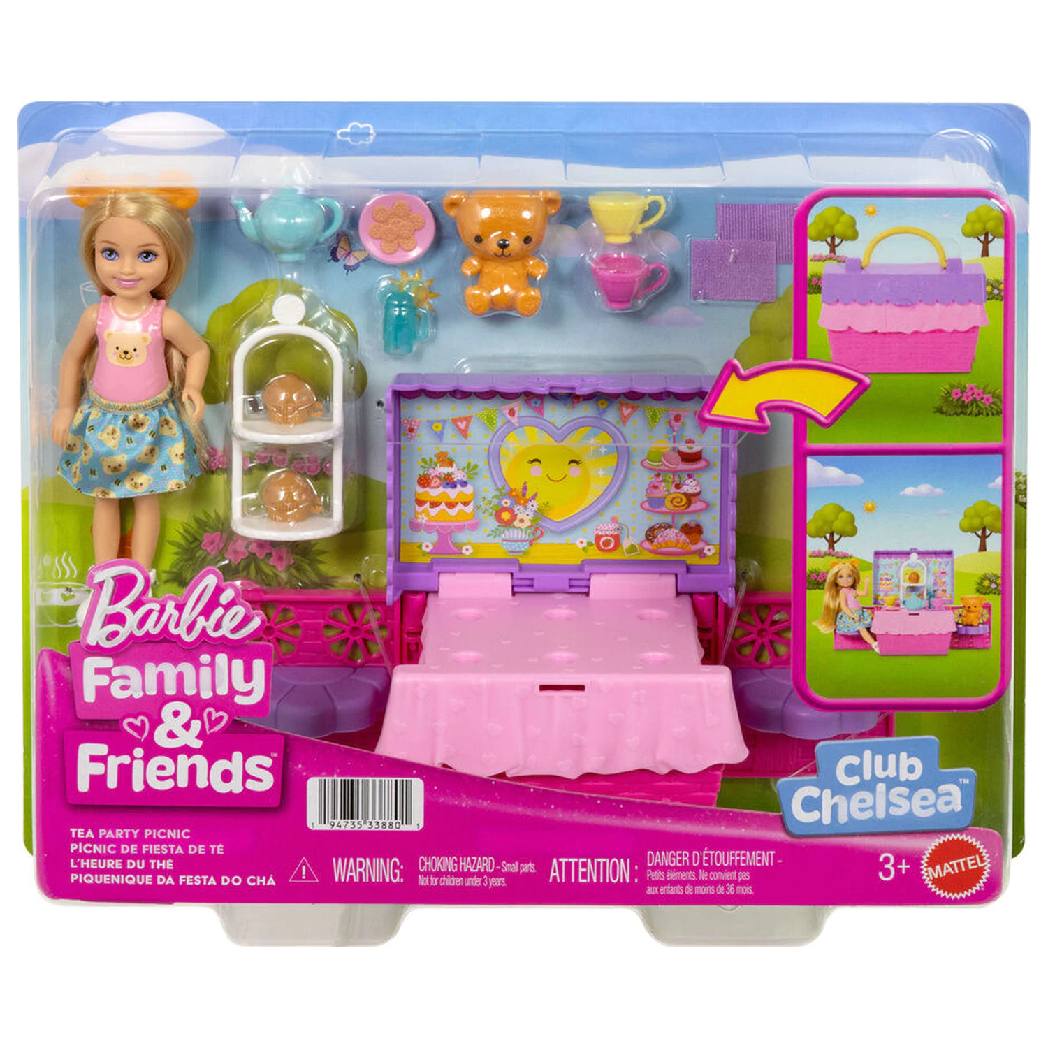 Barbie Club Chelsea bábika Piknik produktová fotografia