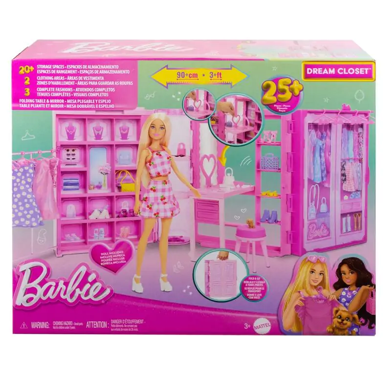 Barbie domček pre bábiku Dream Closet produktová fotografia