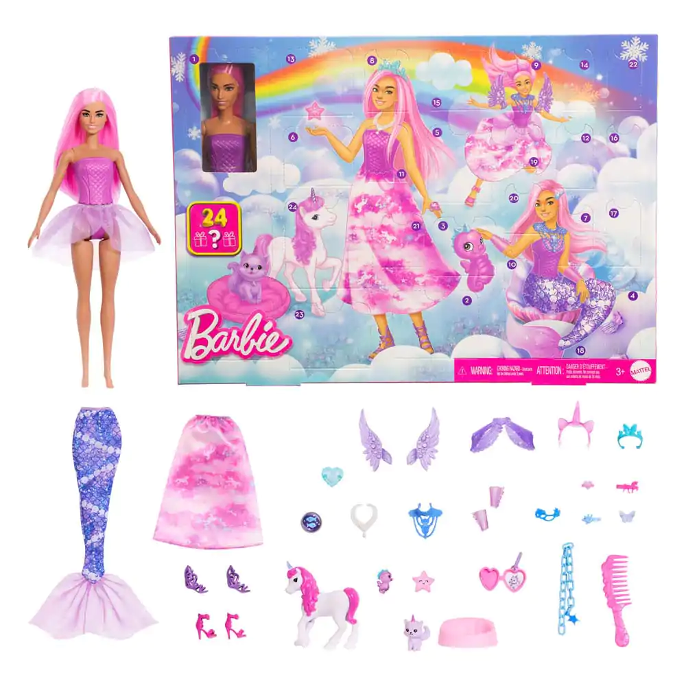 Barbie adventný kalendár s bábikou Fantasy produktová fotografia