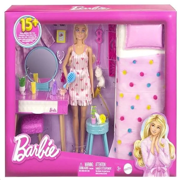 Barbie Spálňa + bábika produktová fotografia