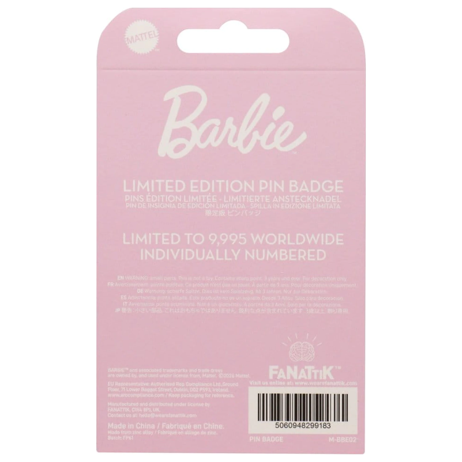 Barbie odznak špendlík limitovaná edícia produktová fotografia