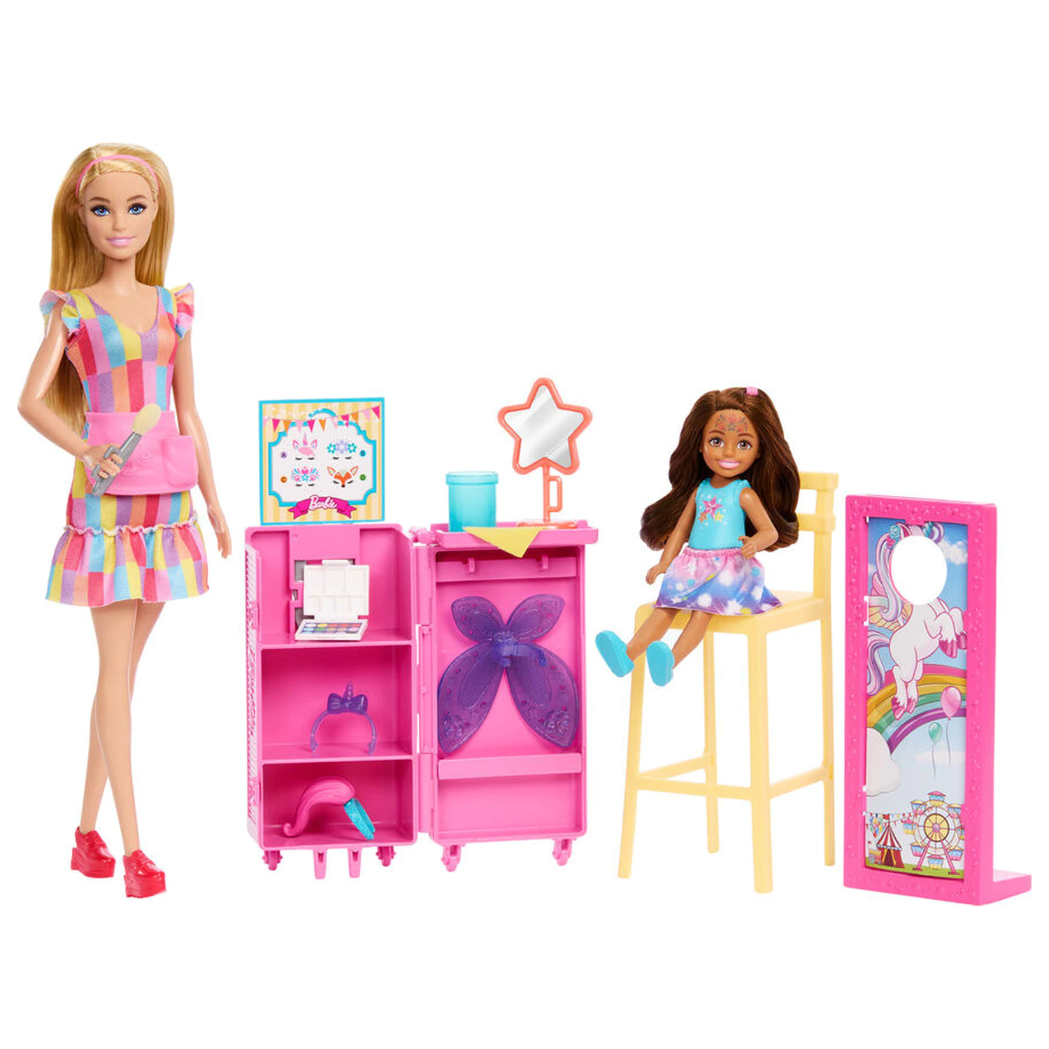 Barbie balenie 2 bábiky make-up stanica produktová fotografia