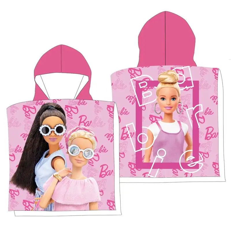 Barbie microfibre pončo plážová osuška produktová fotografia