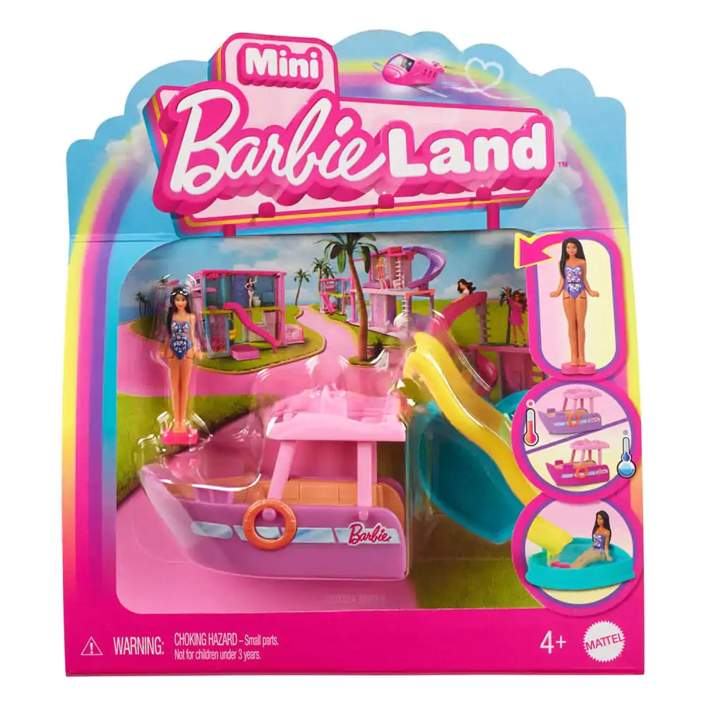 Barbie Mini BarbieLand Bábika & Dream Boat s bazénom meniacim farbu 4 cm produktová fotografia