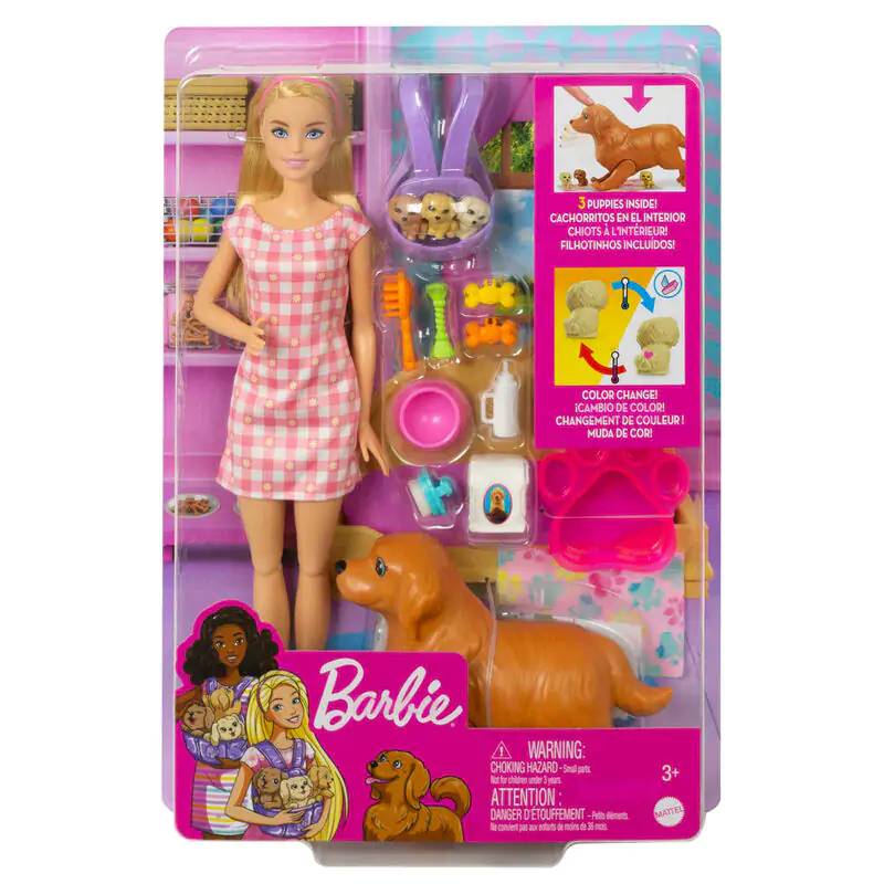 Bábika Barbie s novorodenými šteniatkami produktová fotografia