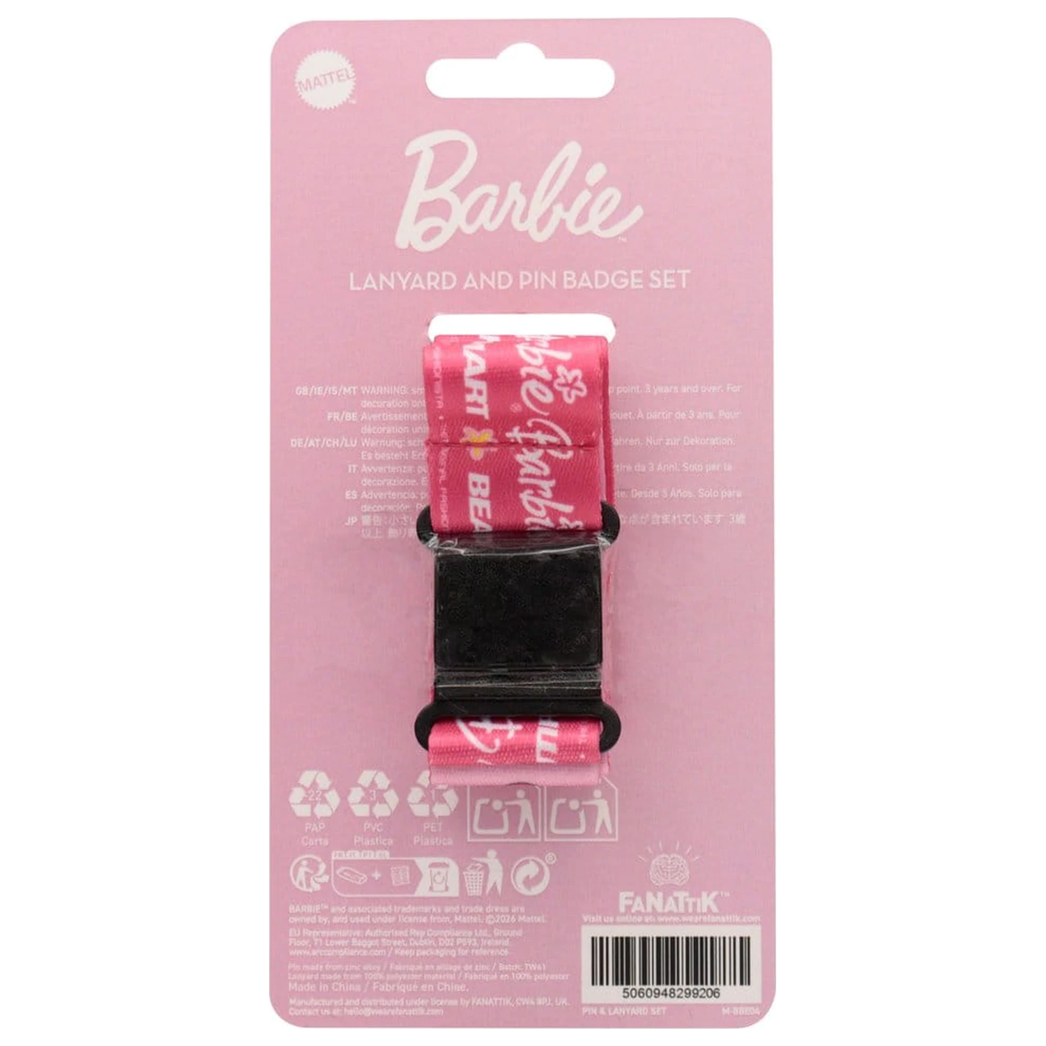 Barbie Lanyard a sada odznakov s pinom produktová fotografia