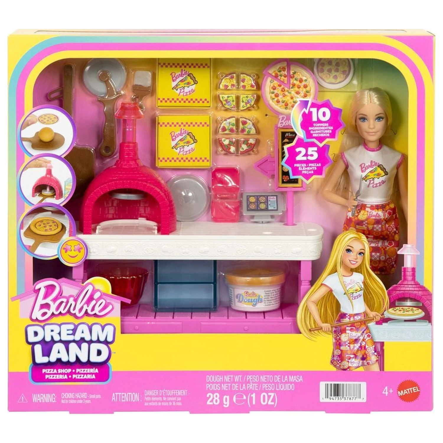 Barbie bábika Pizza Chef produktová fotografia