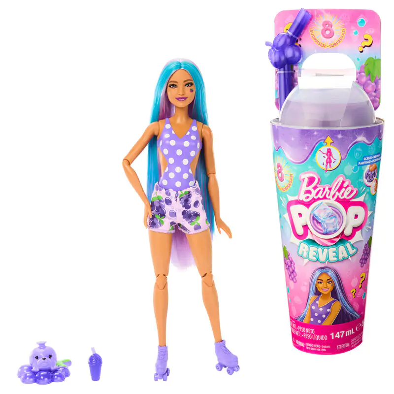 Barbie Pop! Reveal Fruit Series Grapes bábika produktová fotografia