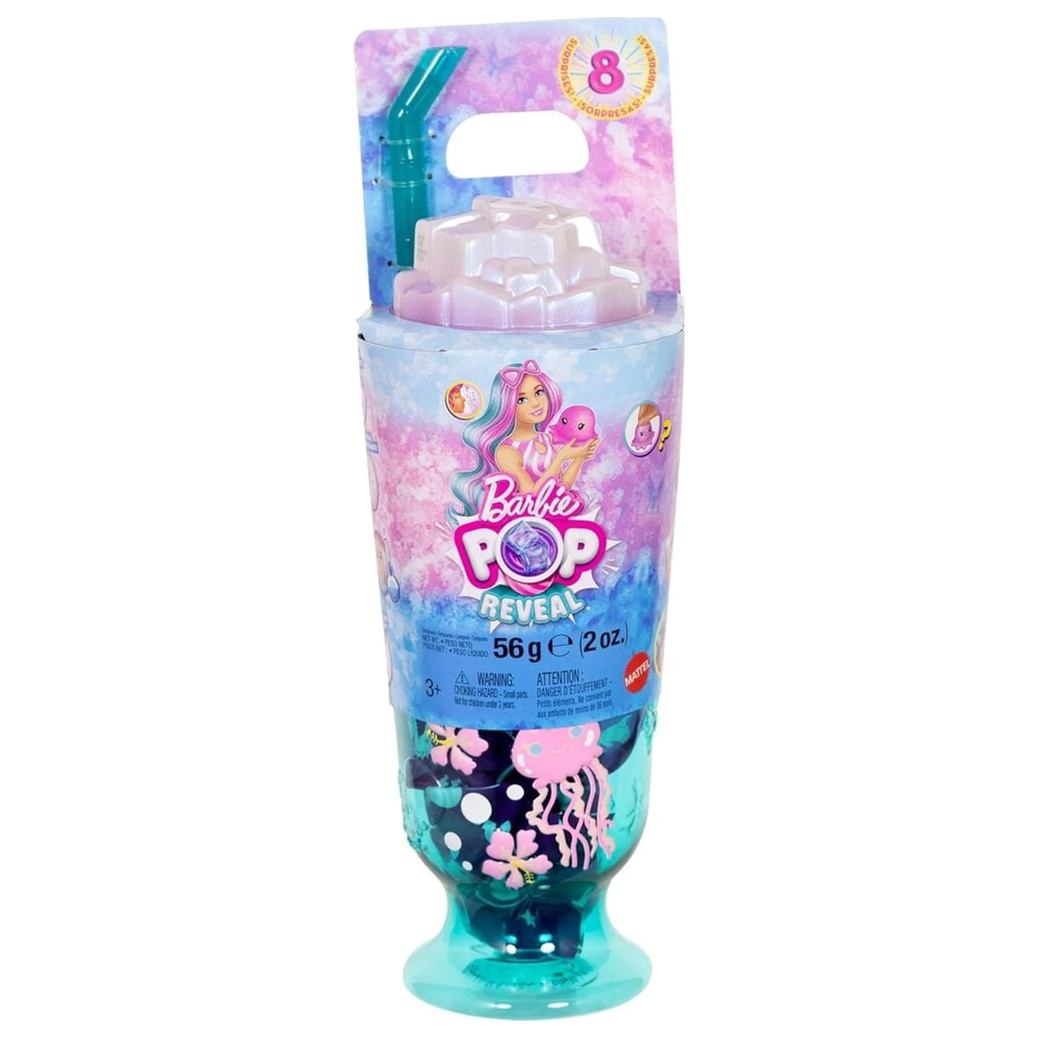 Bábika Barbie Pop Reveal Sea Breeze Blue Cup produktová fotografia