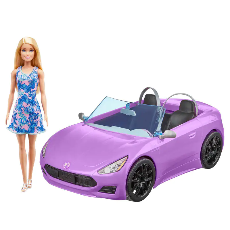 Barbie Fialový kabriolet + bábika produktová fotografia