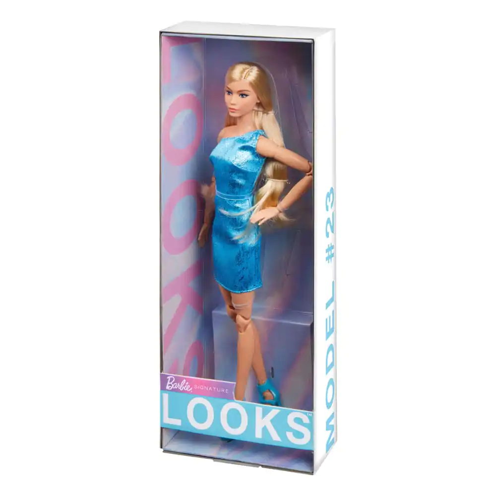Barbie Signature Barbie Looks bábika Model #23 Blonde, Blue Dress produktová fotografia