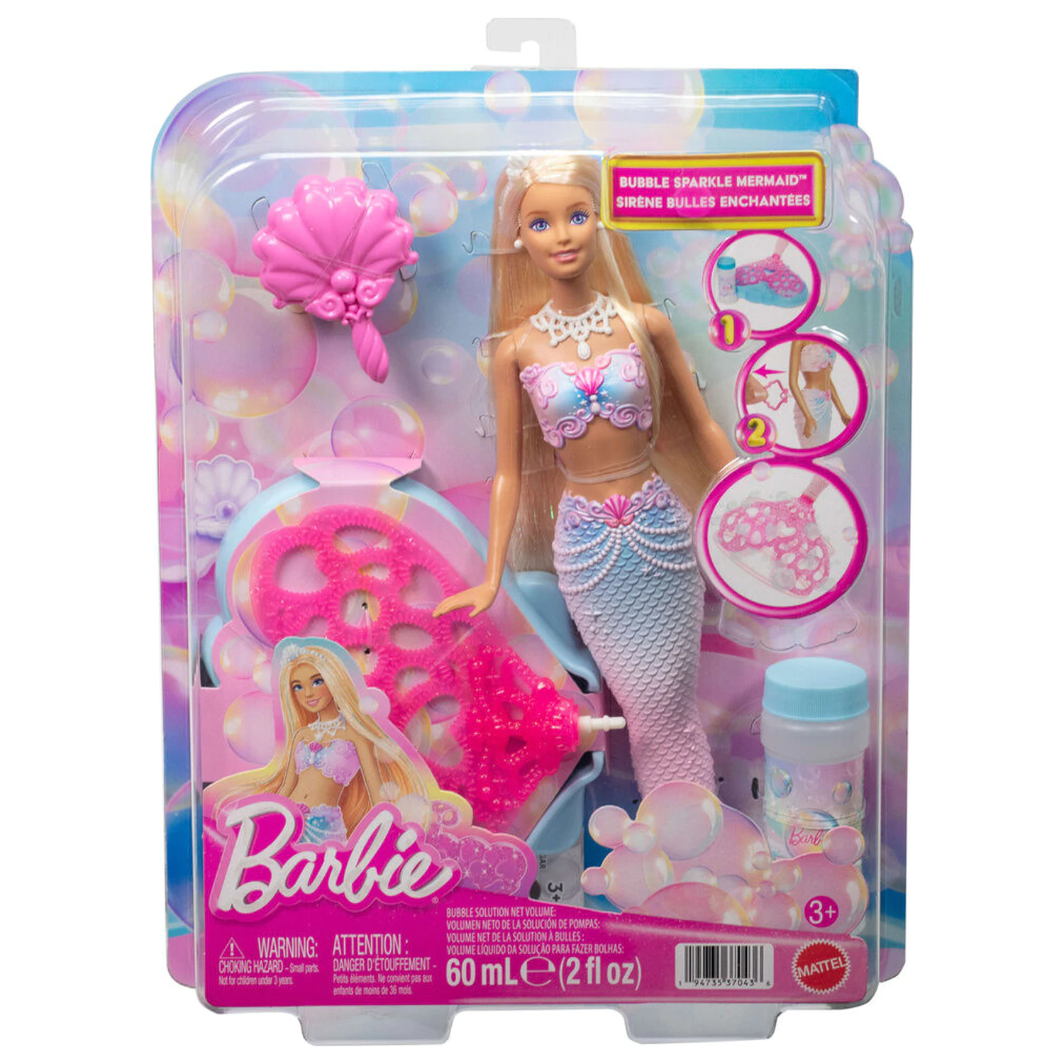 Barbie Mydlové bubliny Mermaid doll produktová fotografia