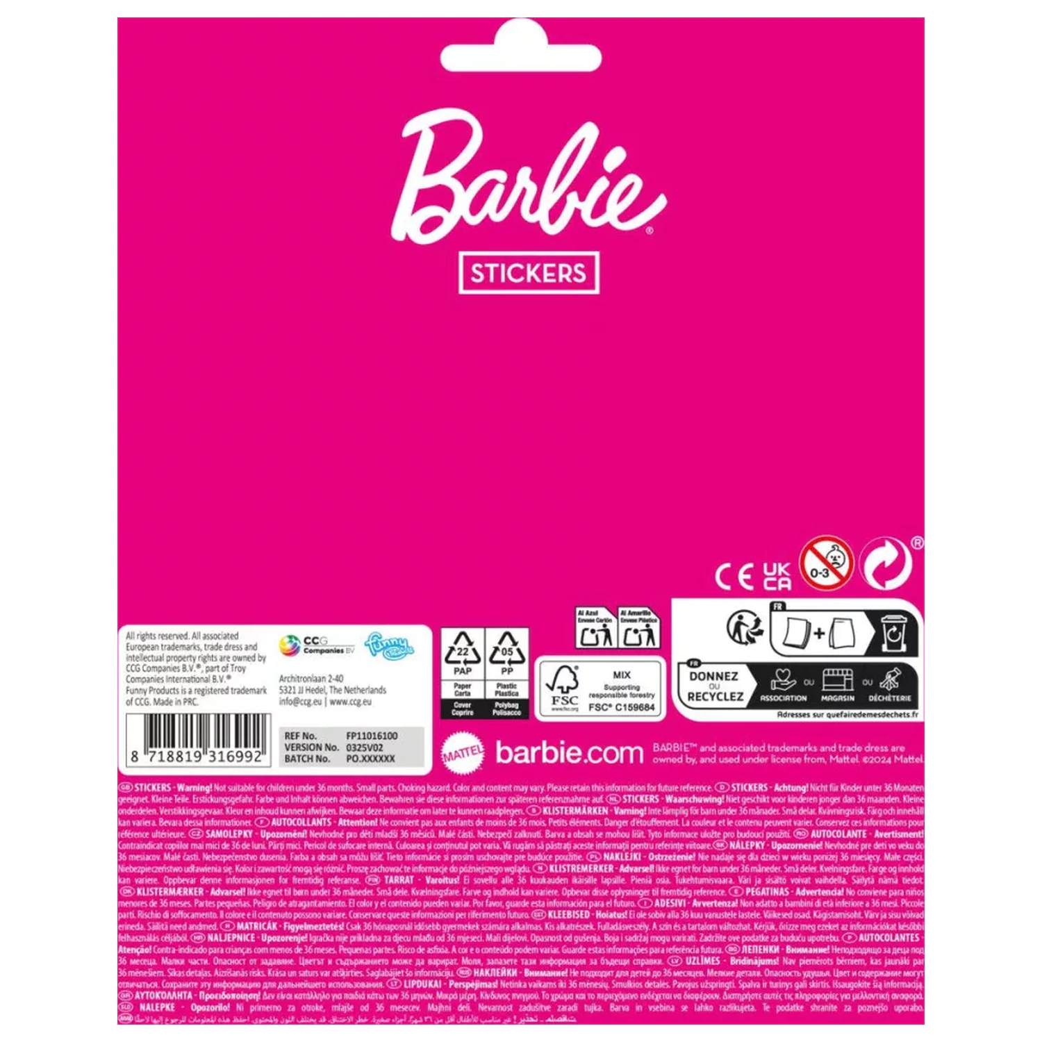 Barbie Stylish Friends nálepka produktová fotografia