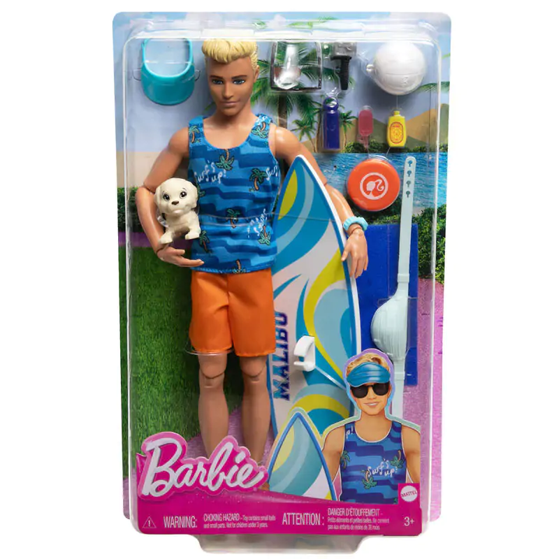 Barbie Surfboard Ken bábika produktová fotografia