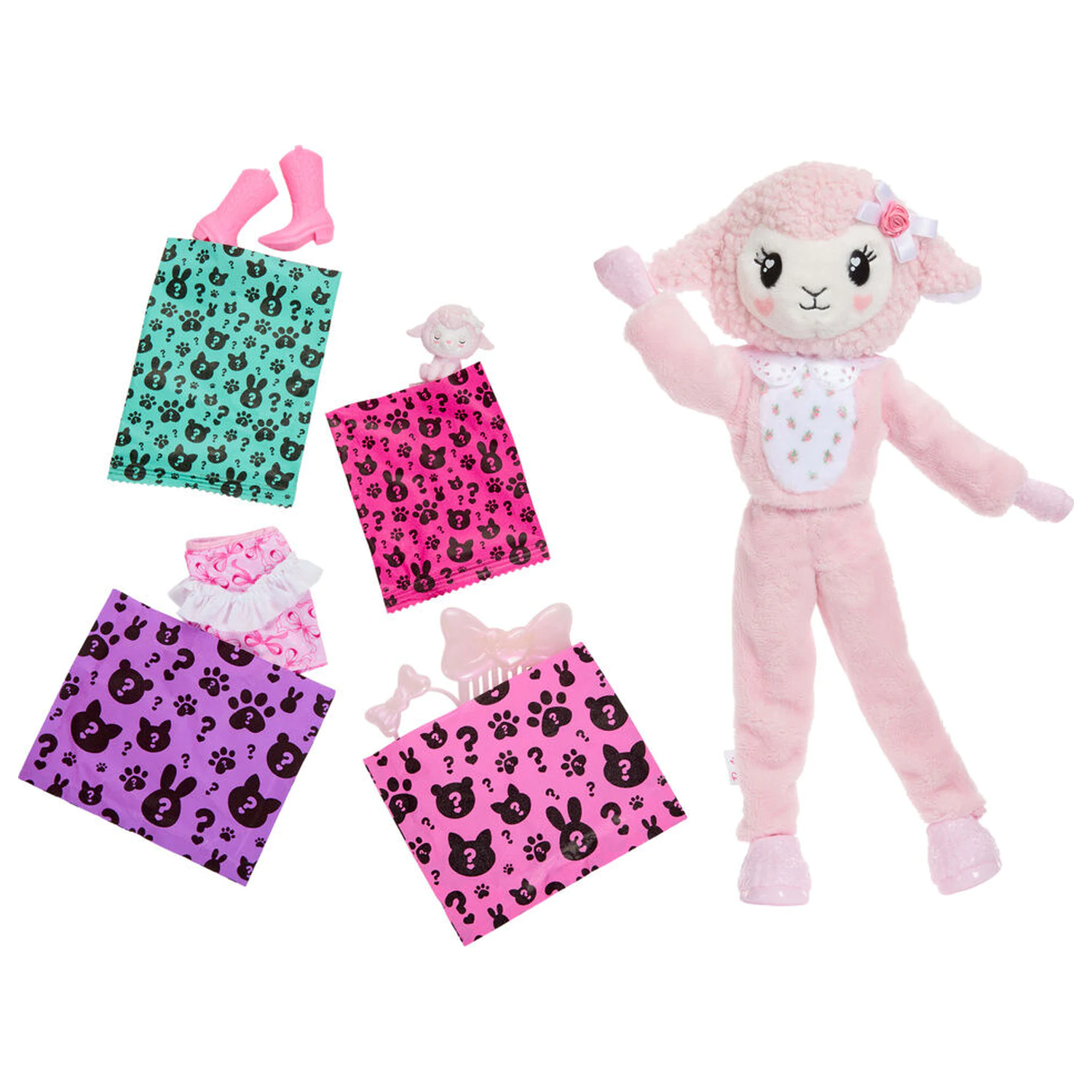 Barbie Sweet Ties Cutie Reveal Pink Sheep bábika produktová fotografia