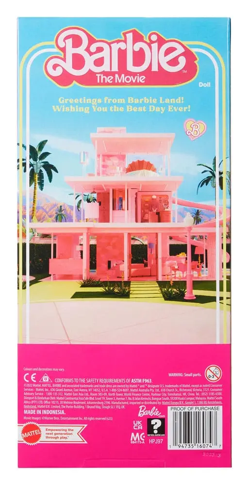 Barbie The Movie Doll Ken v pastelovej pruhovanej plážovej zodpovedajúcej súprave produktová fotografia