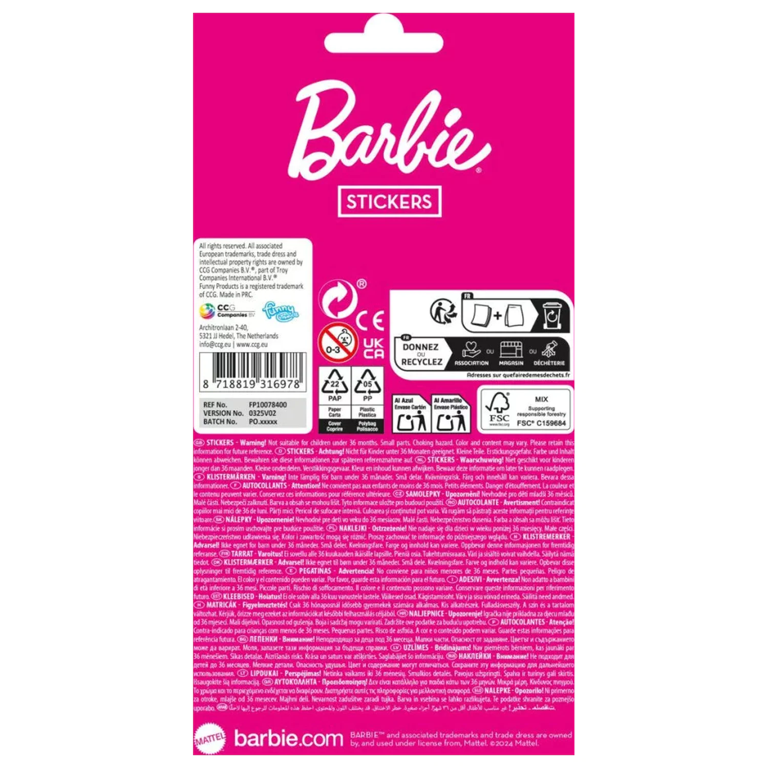 Barbie Vibes nálepka produktová fotografia