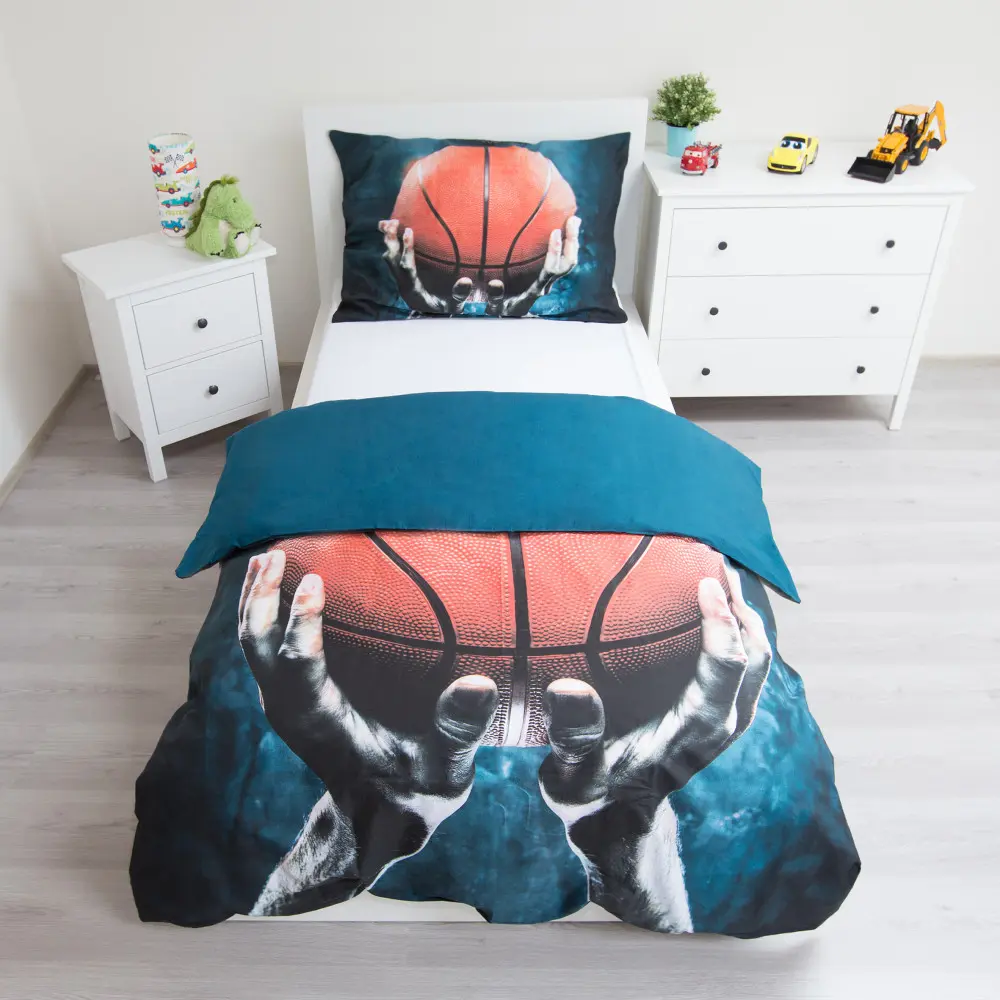 Obliečka na paplón s basketbalovou tematikou 140x200 cm, 70x90 cm produktová fotografia